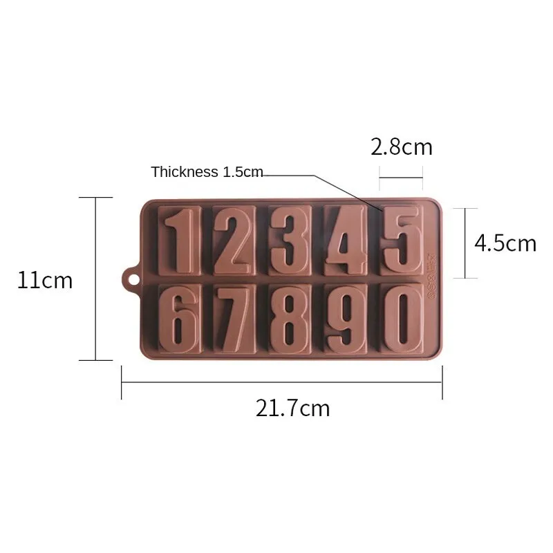 10pc Silicone Mold Chocolate Mold High Temperature Resistance Edible Silicon