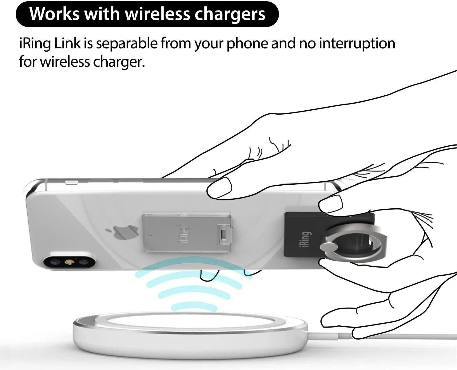 2-Pack iRing Link - Works with wireless chargers