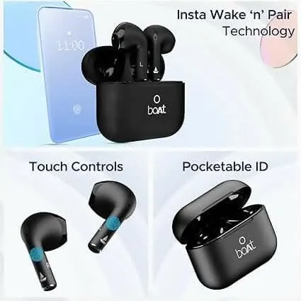 Airdopes Ace Wireless Earbuds, ASAP Charge, BEAST Mode, ENx Technology(Multi Colours, 35 Hours Playback)