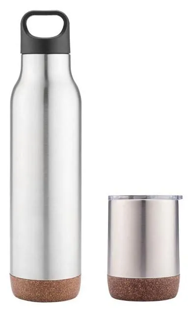 ALMELO - Hans Larsen Insulated Flask & Tumbler Set - Silver