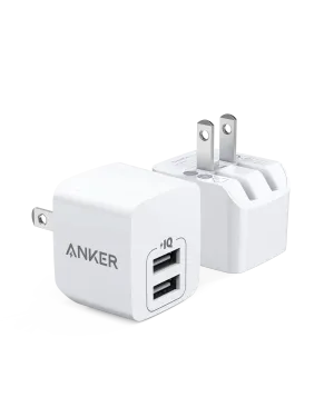 Anker Dual-Port 12W Wall Charger (2-Pack)