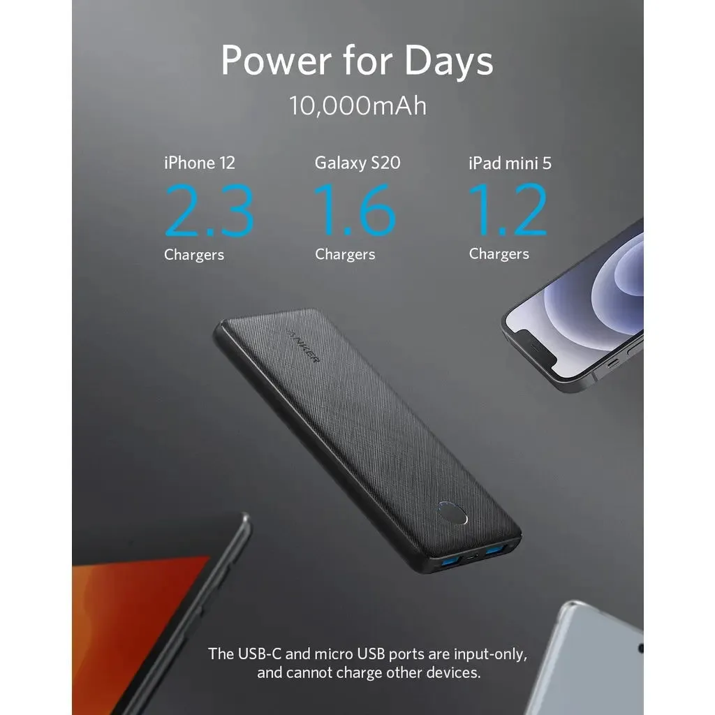 Anker Power Bank PowerCore Slim 10000mAh Fast Charge Portable Charger A1247