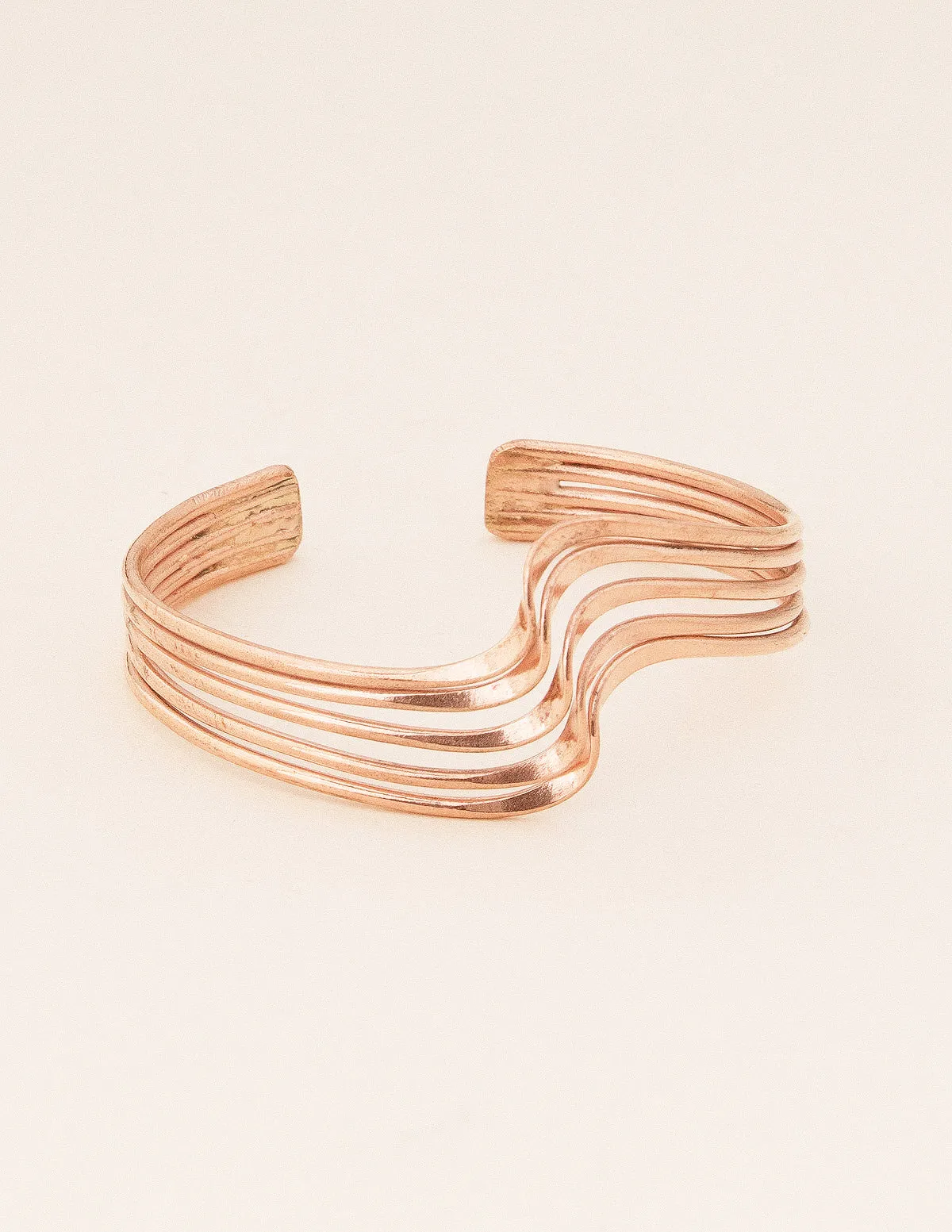 Artisan Copper Wave Cuff