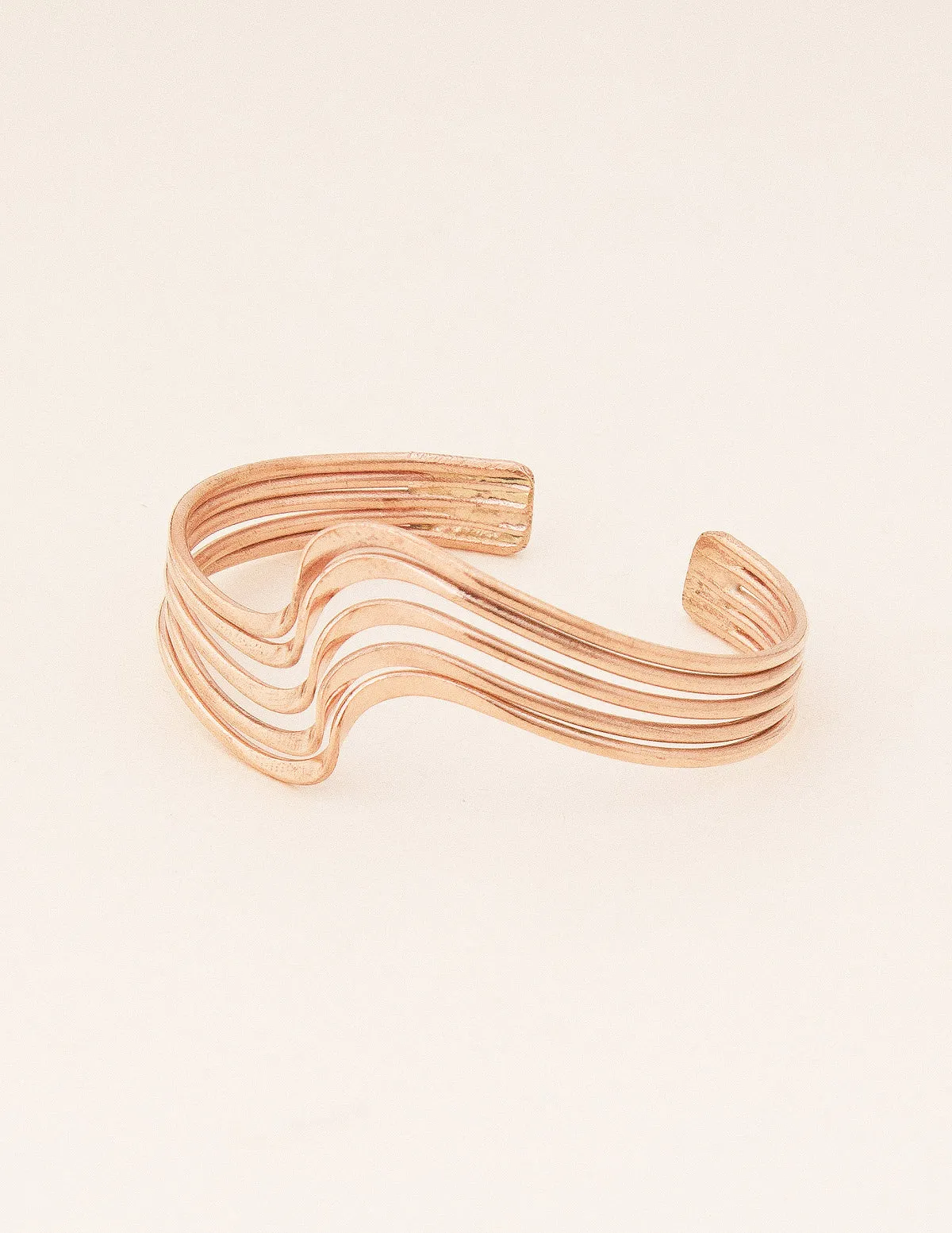 Artisan Copper Wave Cuff