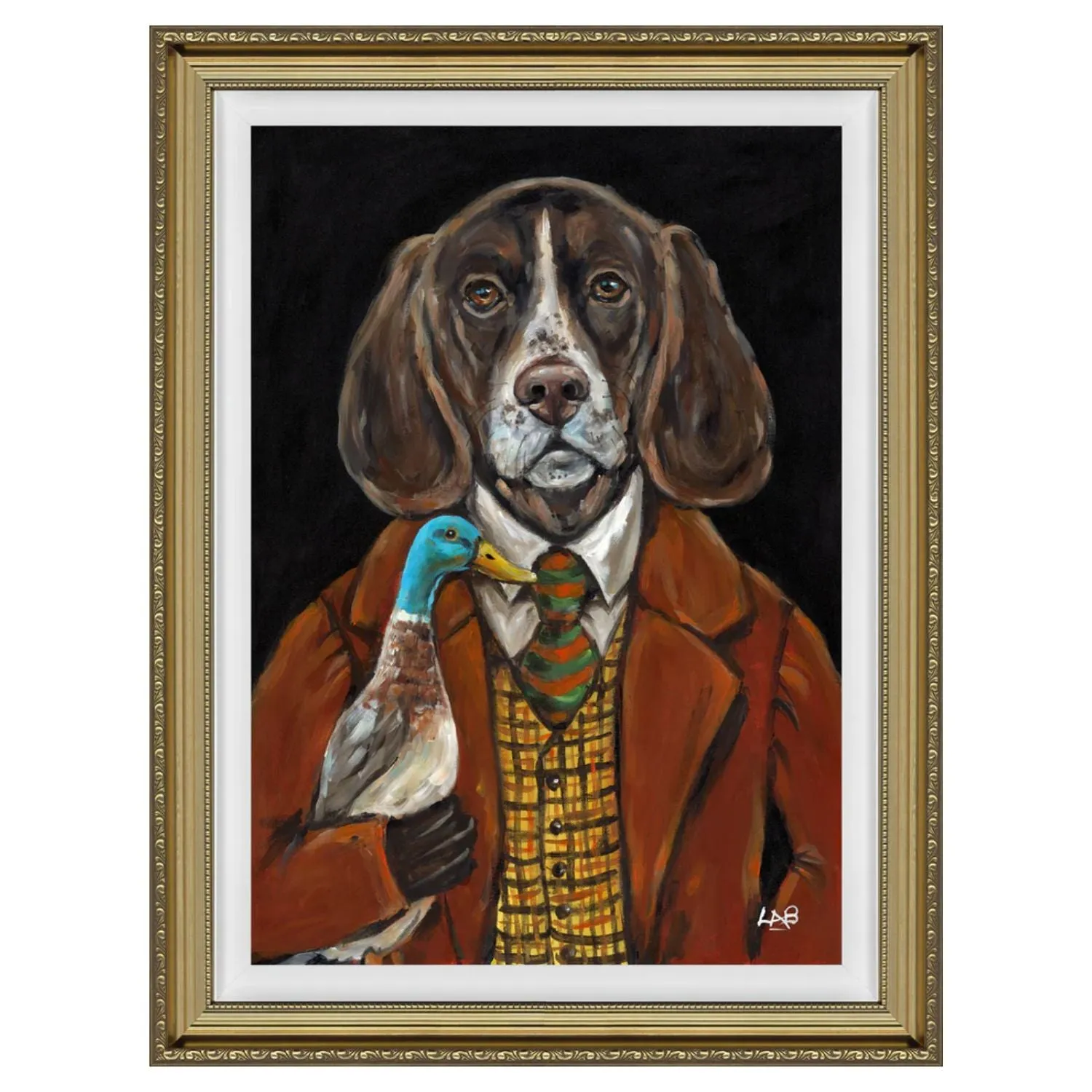 Artko 84cm 'Dog And Duck'  Frame Printed By Louise Brown