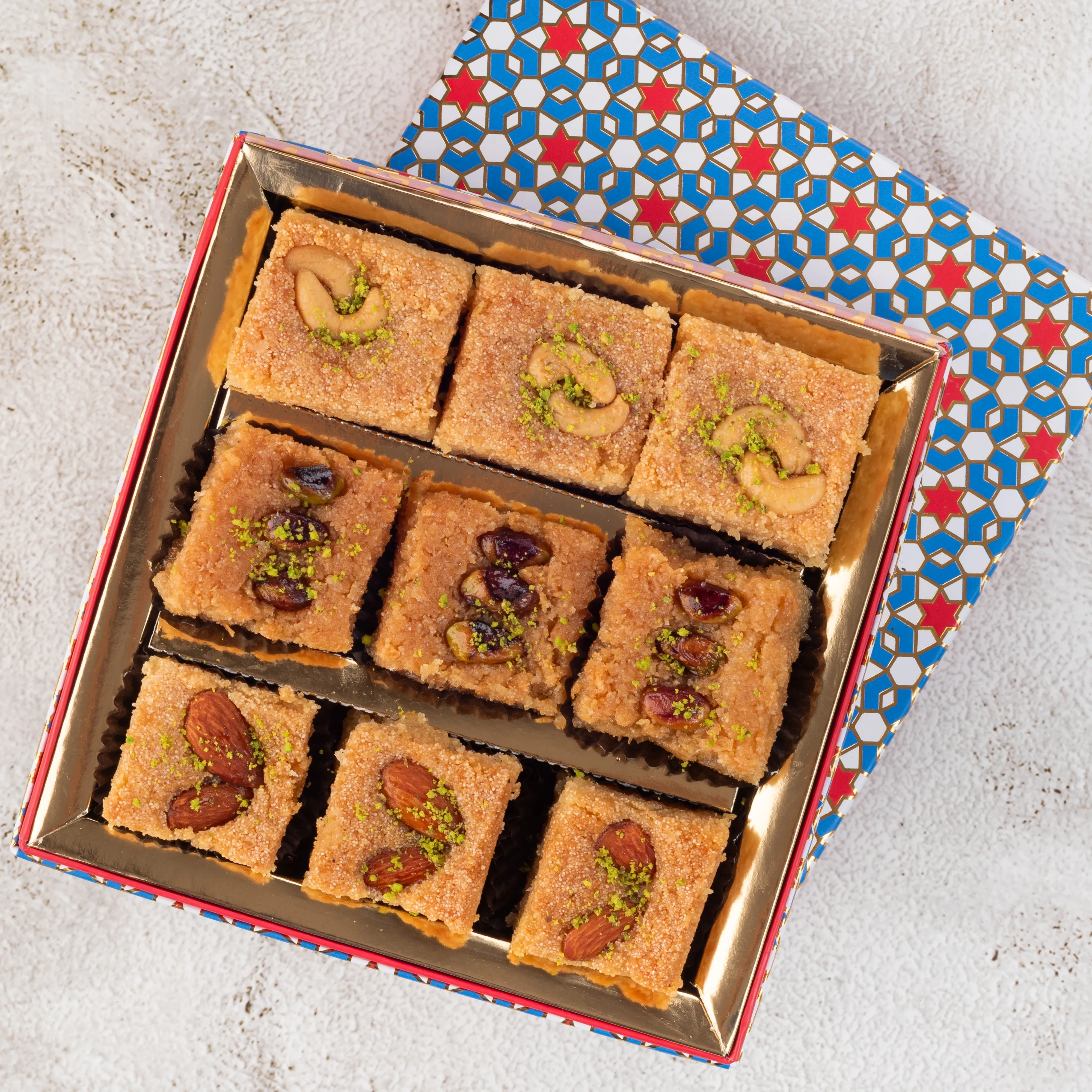 Assorted Basbousa Box (Egyptian Cake) - 300 gm
