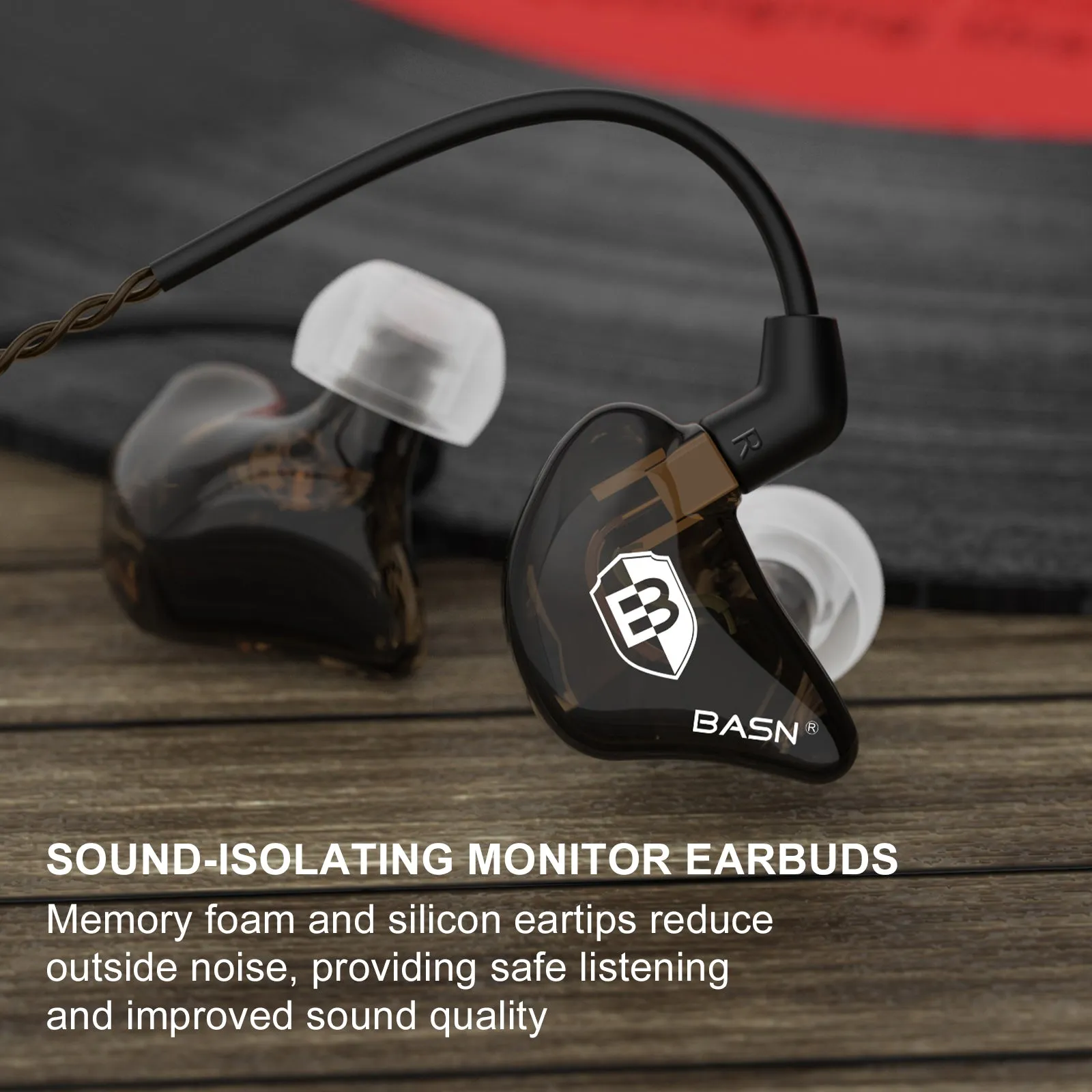 BASN Bsinger 2nd Generation In Ear Monitor Headphones (Brown)