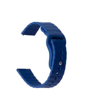 Blue Silicone Sport WatchBand for Samsung/OnePlus/Fitbit Smartwatches (20mm)