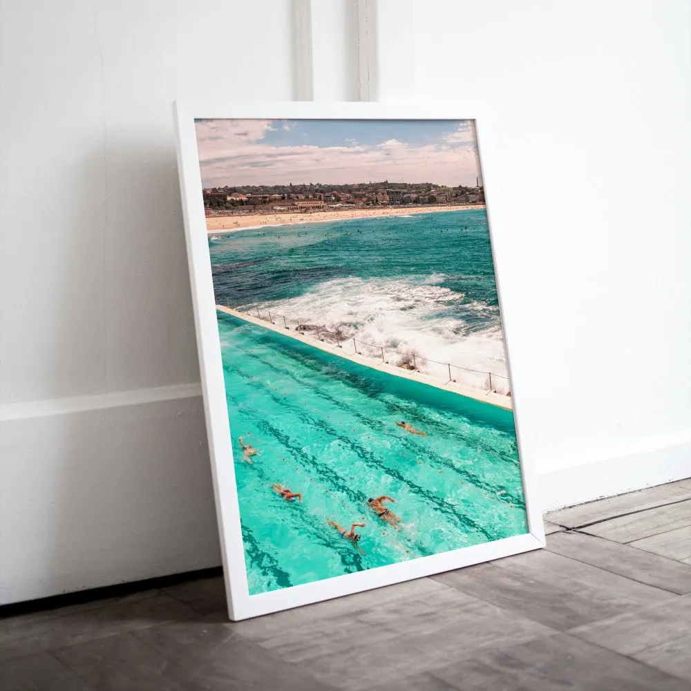 Bondi Beach Poster INSTANT DOWNLOAD Art Prints, One Piece Wall Art, Bondi Beach, Coastal Print, Surfing Poster, Aerial Beach Print, Sydney Australia