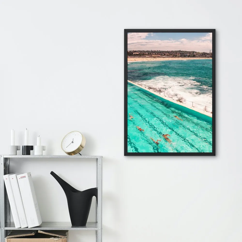 Bondi Beach Poster INSTANT DOWNLOAD Art Prints, One Piece Wall Art, Bondi Beach, Coastal Print, Surfing Poster, Aerial Beach Print, Sydney Australia