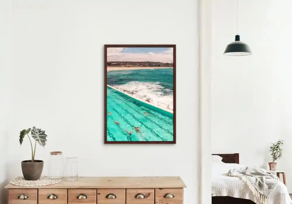 Bondi Beach Poster INSTANT DOWNLOAD Art Prints, One Piece Wall Art, Bondi Beach, Coastal Print, Surfing Poster, Aerial Beach Print, Sydney Australia