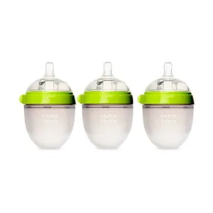 Comotomo Baby Bottle 5-Ounce / 150 ml Kit, Green, Pack of 3