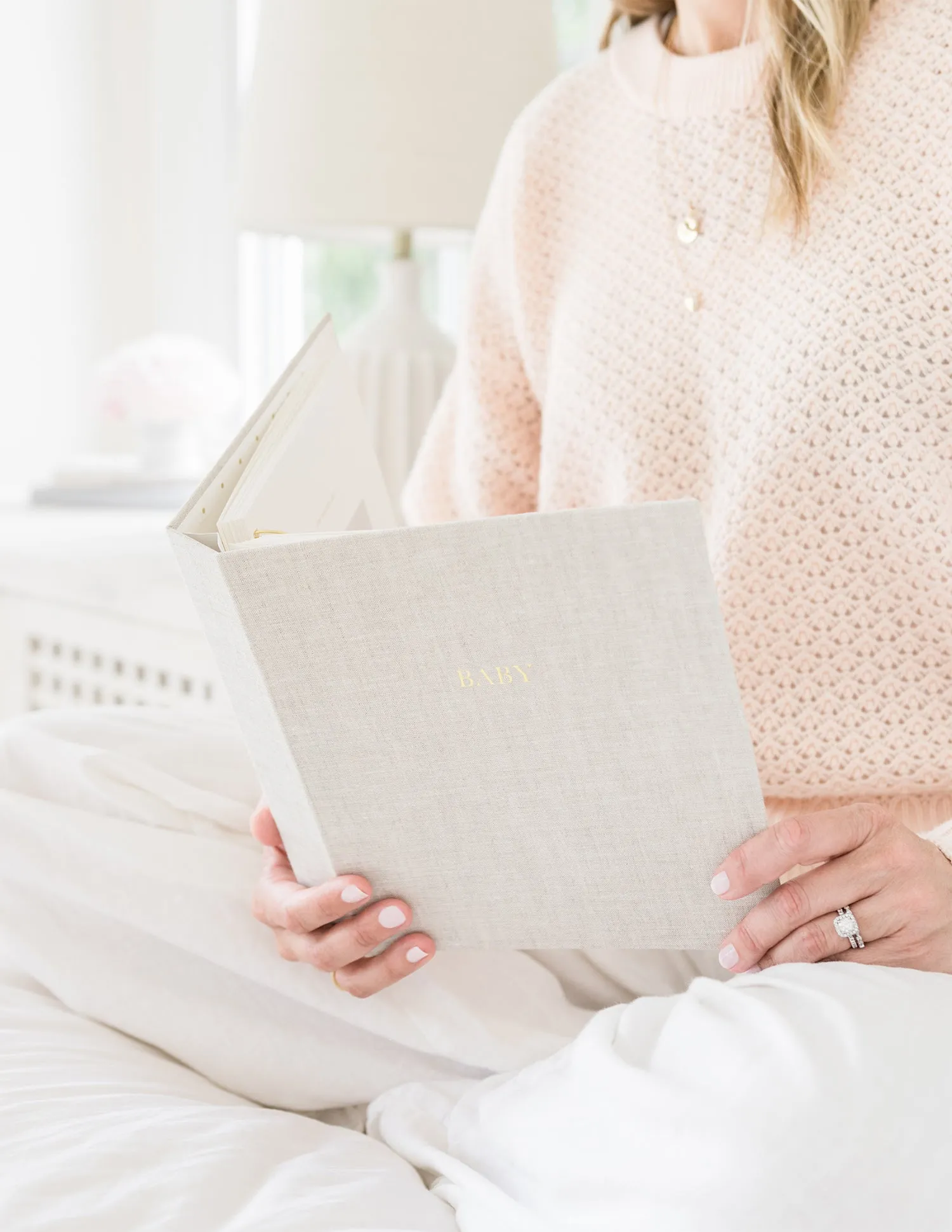 Cream and Black Pindot Baby Book