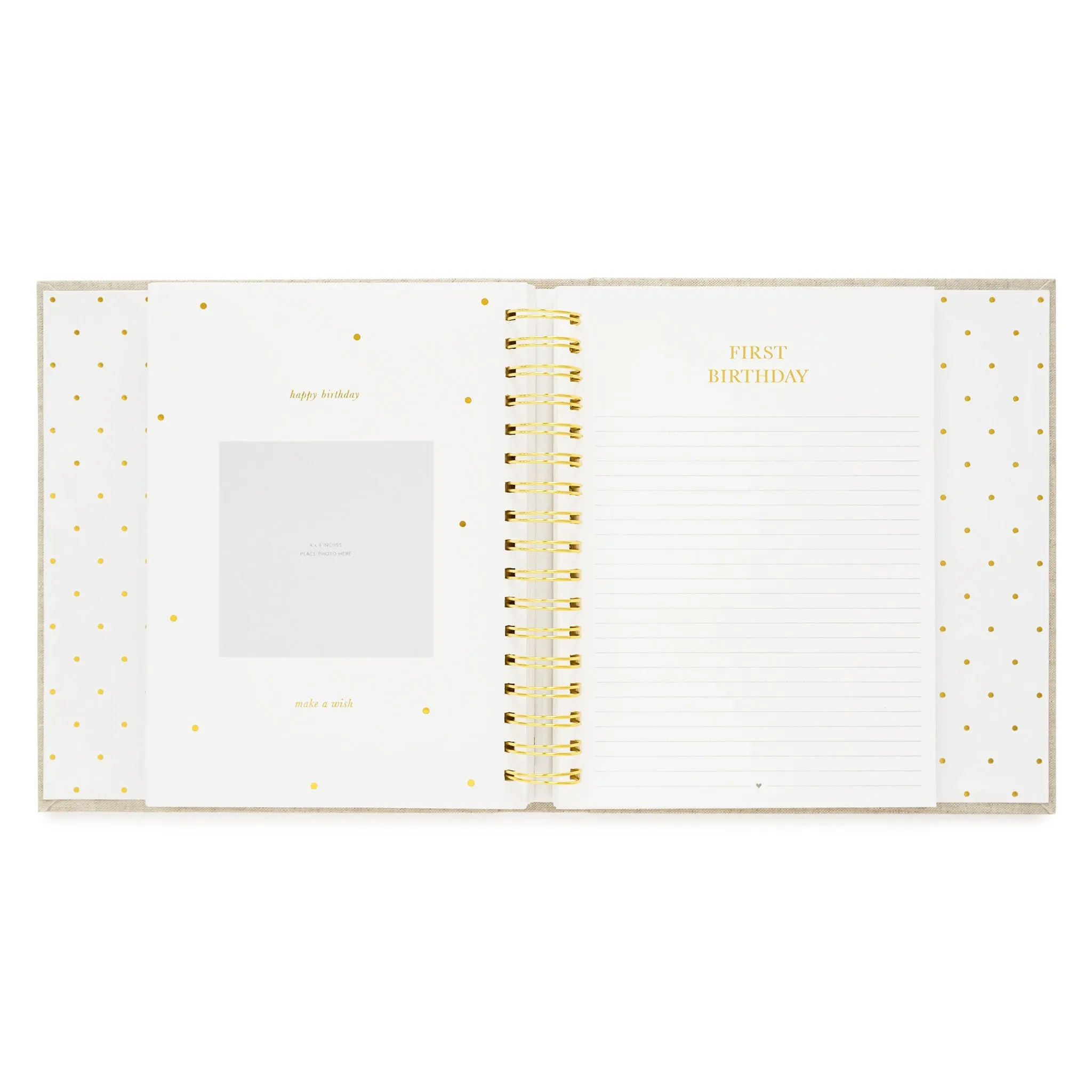 Cream and Black Pindot Baby Book