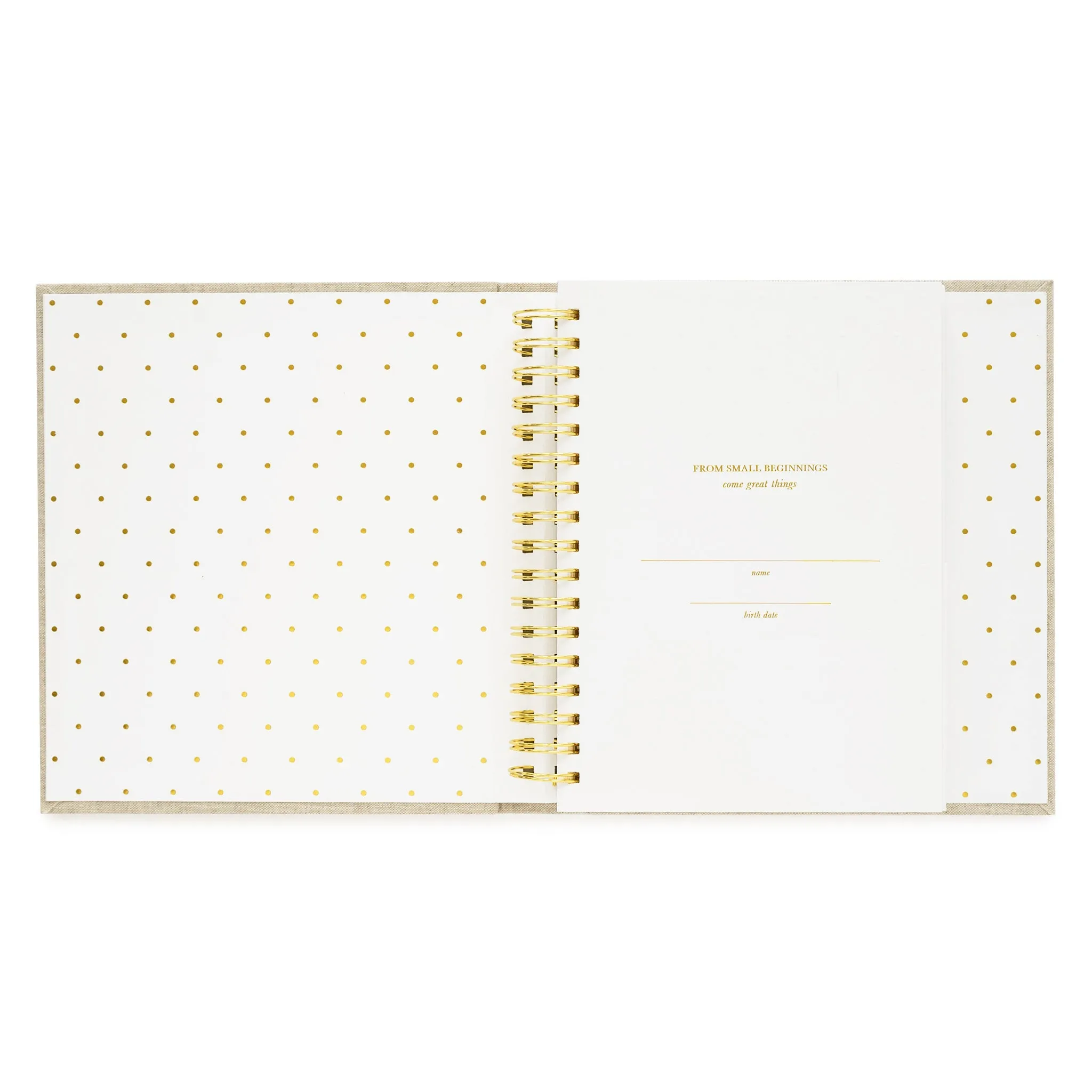 Cream and Black Pindot Baby Book