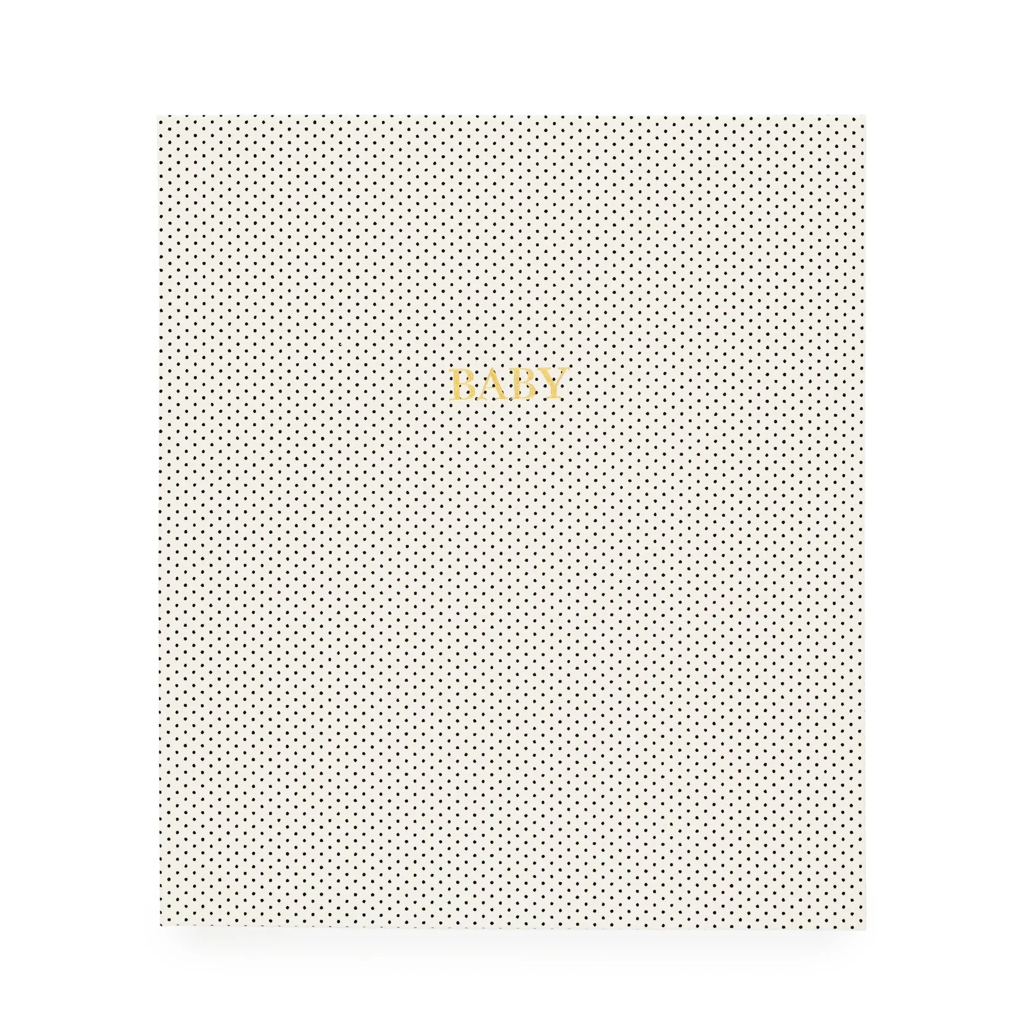 Cream and Black Pindot Baby Book