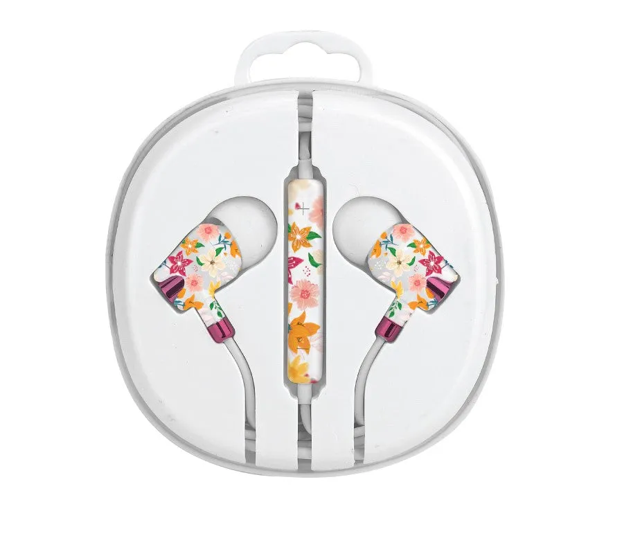 Delia's Printed Wired Earbuds