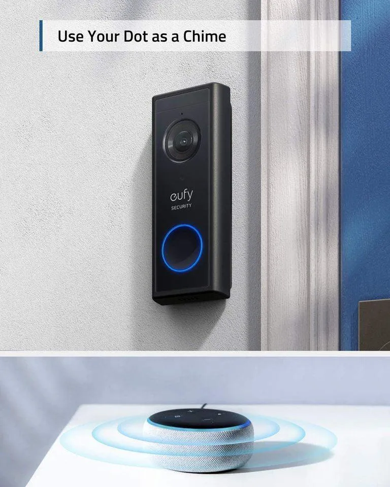 Eufy Video Doorbell 1080p (Battery-Powered) -Black