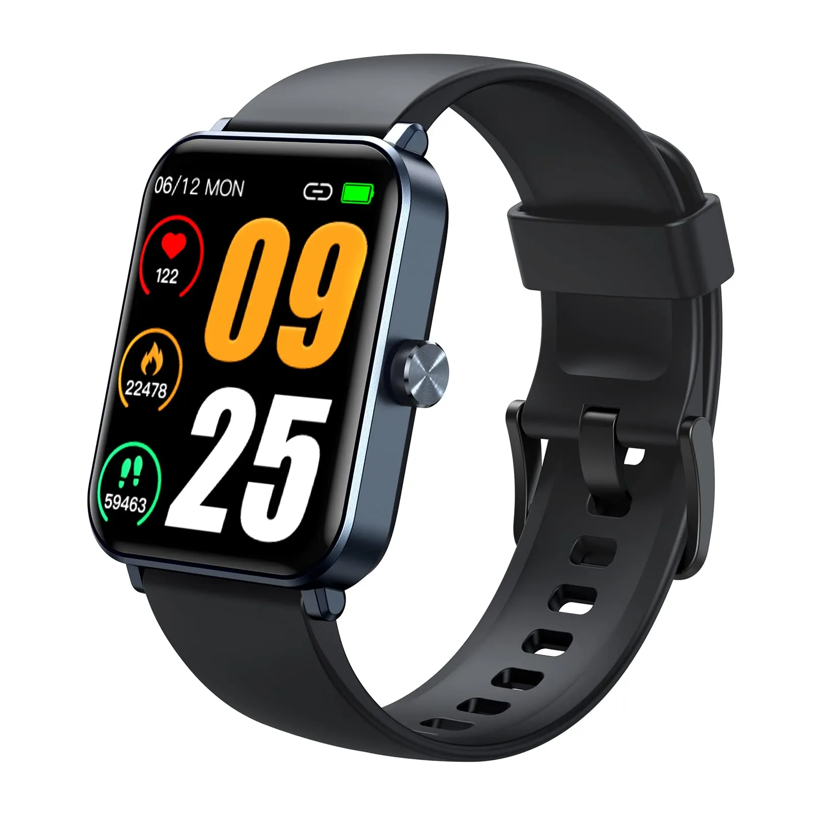 EUKER Smart Watch 1.69" Full Touch Screen Fitness Tracker Black