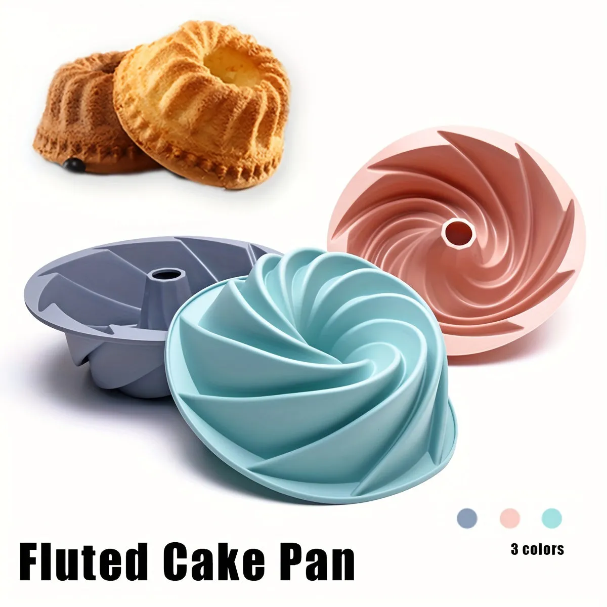 European Grade Silicone Fluted Cake Pan Bake Delectable Delights