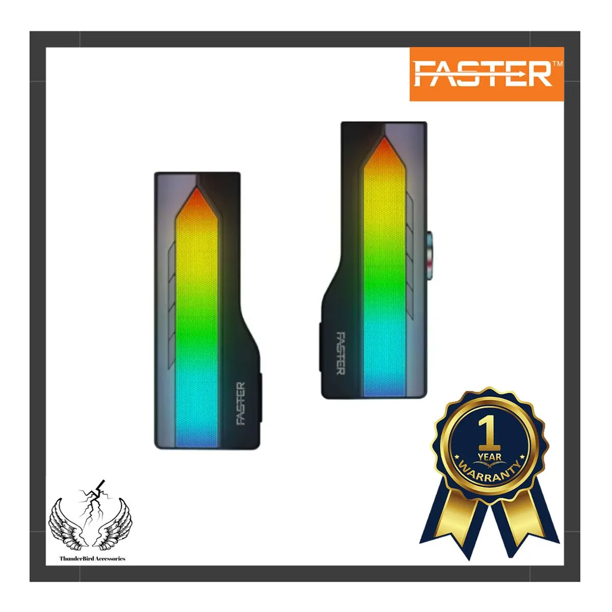 FASTER G2000 RGB LIGHTING DUAL GAMING WIRELESS SPEAKER BLUETOOTH 10W - SPEAKER FOR PC - BLUETOOTH SPEAKER