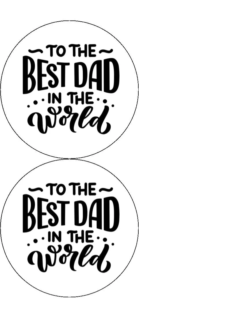 Father's Day - Design 10 - edible cake/cupcake toppers