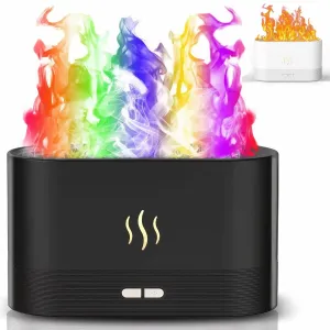 FGLux™ 7 Colors 3D Flame Mist Essential Oil Diffuser: 180ml Aroma Air Humidifier