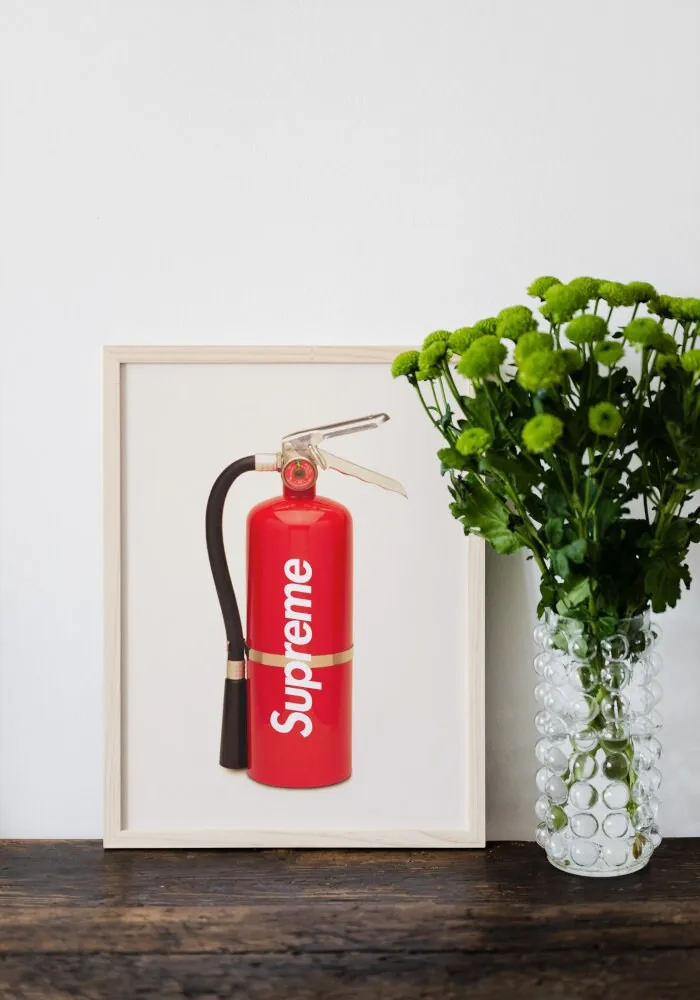 Fire Extinguisher Supreme Poster PRINTABLE WALL ART, Hypebeast Streetwear Art, Modern Wall Art, Pop Culture Wall Art, Sporty Print, Fashion Print