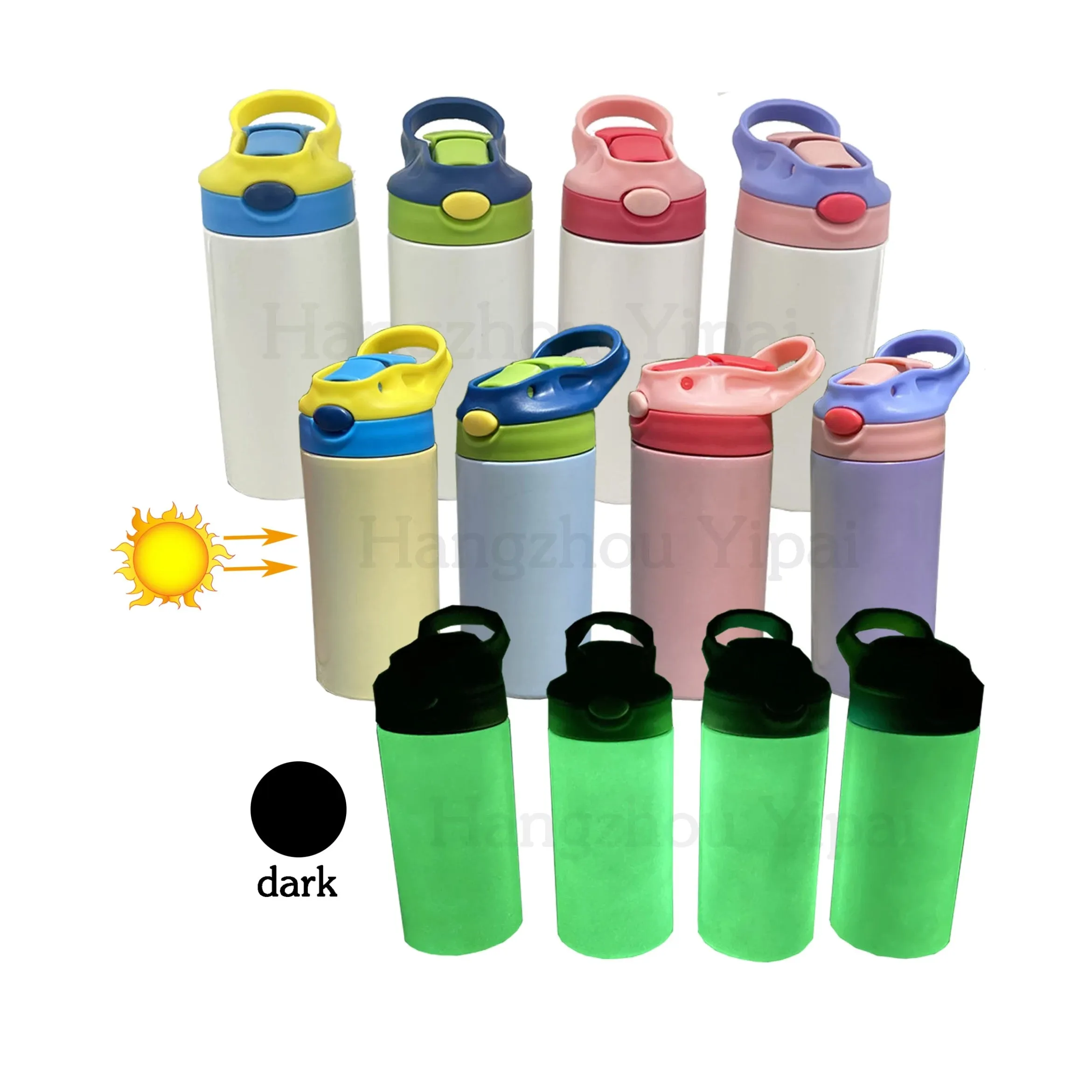 FREE GIFT12oz Kids Sublimation Water Bottle 3 in 1 UV And Glow