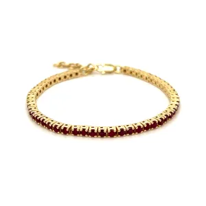 Girls Ruby Tennis Bracelet