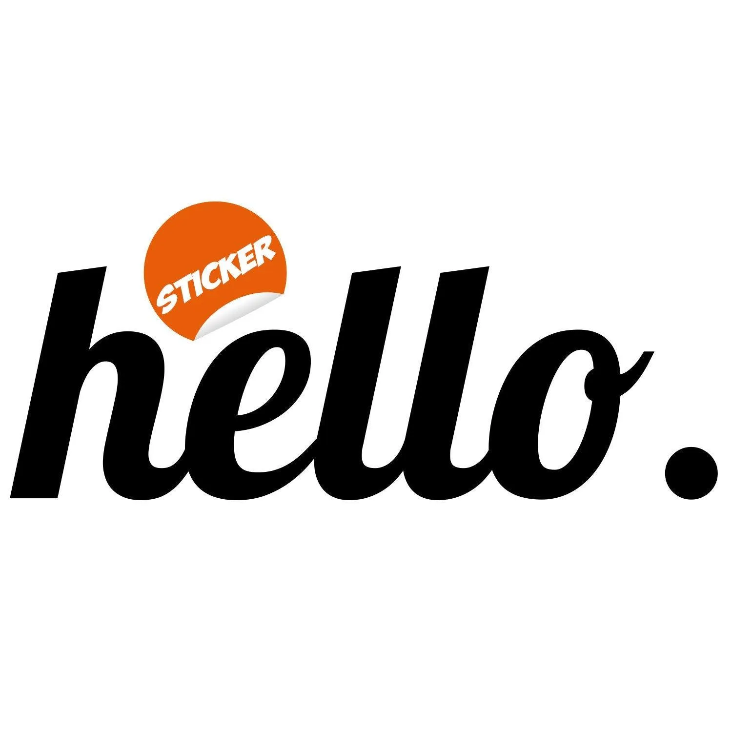 Hello Vinyl Sticker - Welcome Front Wall Text Art Decal