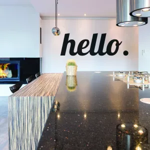 Hello Vinyl Sticker - Welcome Front Wall Text Art Decal