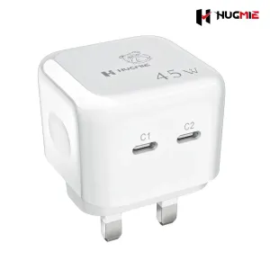 Hugmie® Dual PD 45W Fast Charger | JODB-PD45WC2