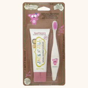 Jack N' Jill Tooth Buddy Pack - Raspberry Toothpaste & Koala Brush