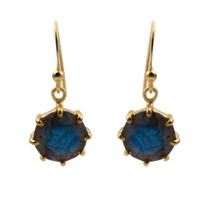 Labradorite Gold Dangles