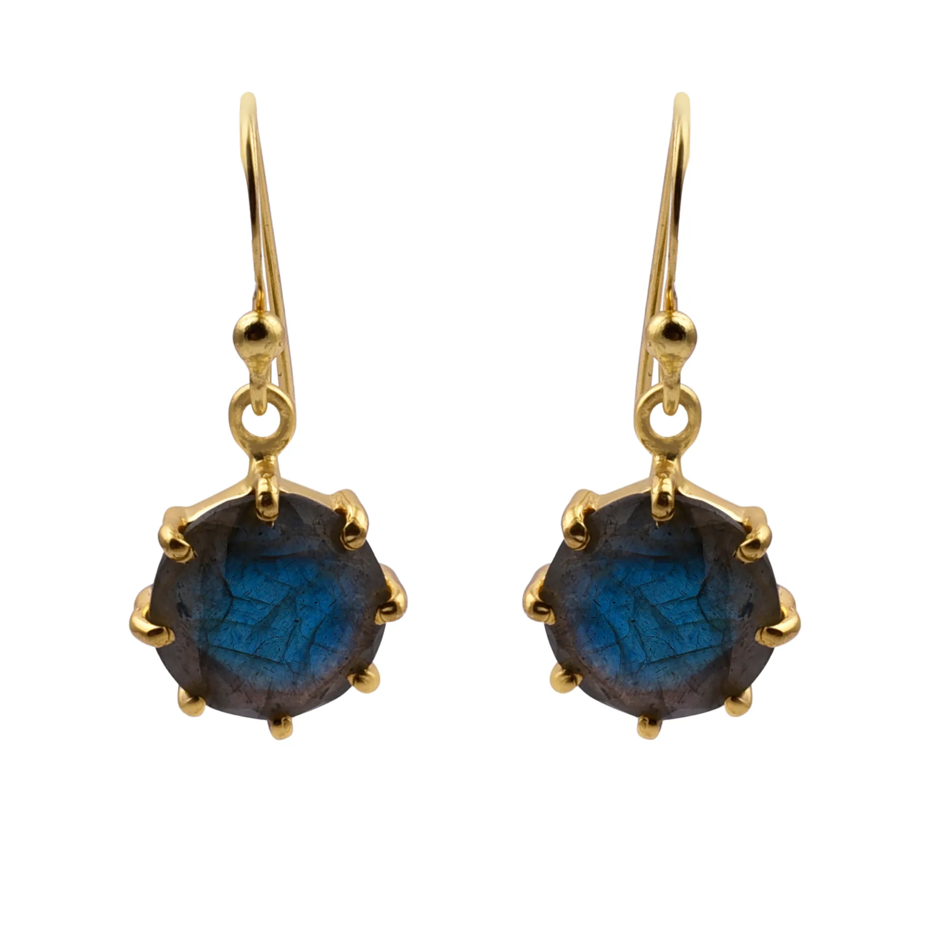 Labradorite Gold Dangles