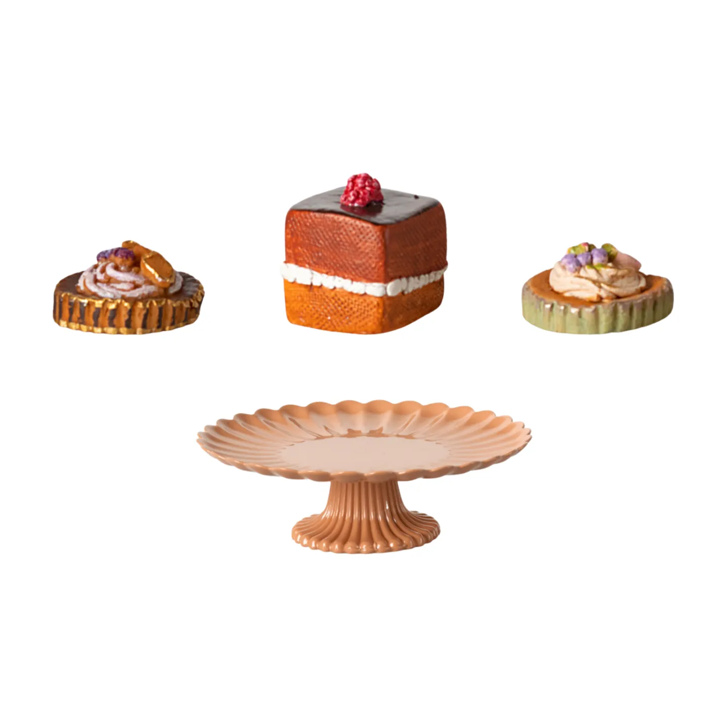 Maileg Petit Fours Cakes and Cake Stand Mini FW24 NEW ARRIVAL