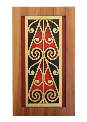 Maori Koru Rimu Wall Panel