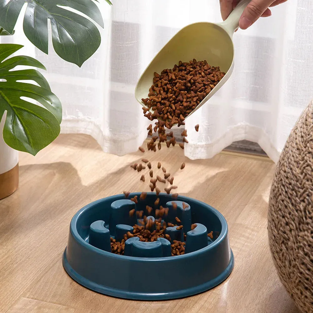 Pet Plastic Anti Choking Slow Food Bowl Round Thickened Meal Plate Slow Feeder Consuming Dog Energy Not Removing Home