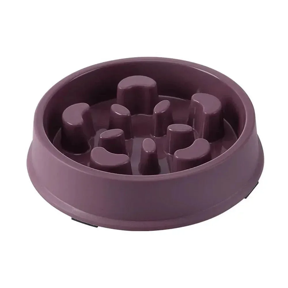 Pet Plastic Anti Choking Slow Food Bowl Round Thickened Meal Plate Slow Feeder Consuming Dog Energy Not Removing Home