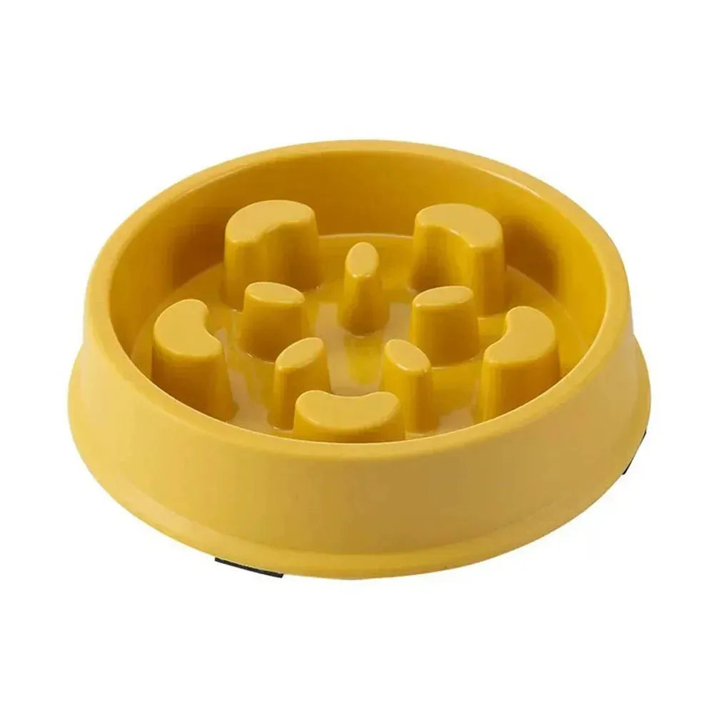 Pet Plastic Anti Choking Slow Food Bowl Round Thickened Meal Plate Slow Feeder Consuming Dog Energy Not Removing Home