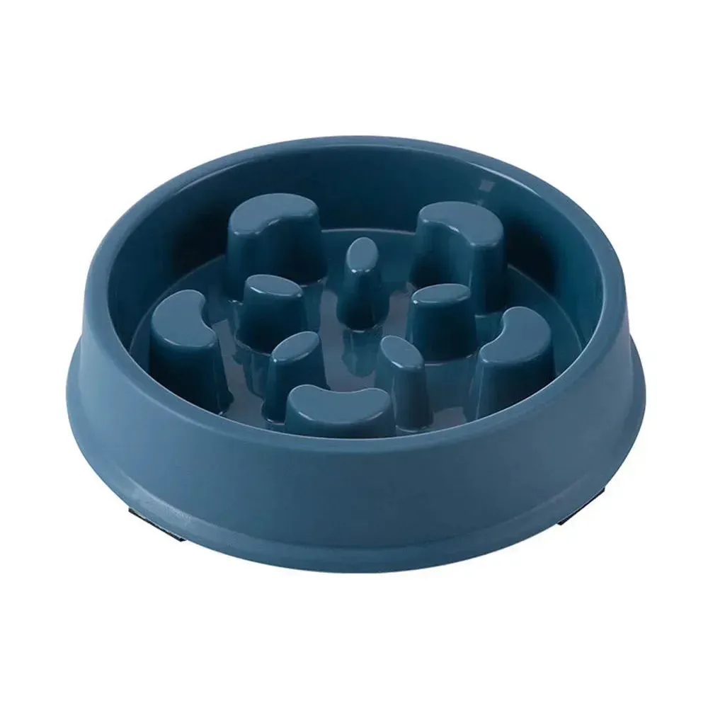 Pet Plastic Anti Choking Slow Food Bowl Round Thickened Meal Plate Slow Feeder Consuming Dog Energy Not Removing Home