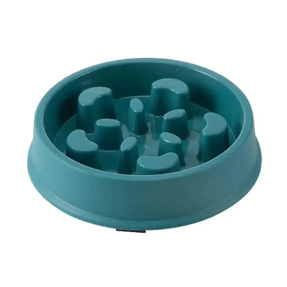 Pet Plastic Anti Choking Slow Food Bowl Round Thickened Meal Plate Slow Feeder Consuming Dog Energy Not Removing Home