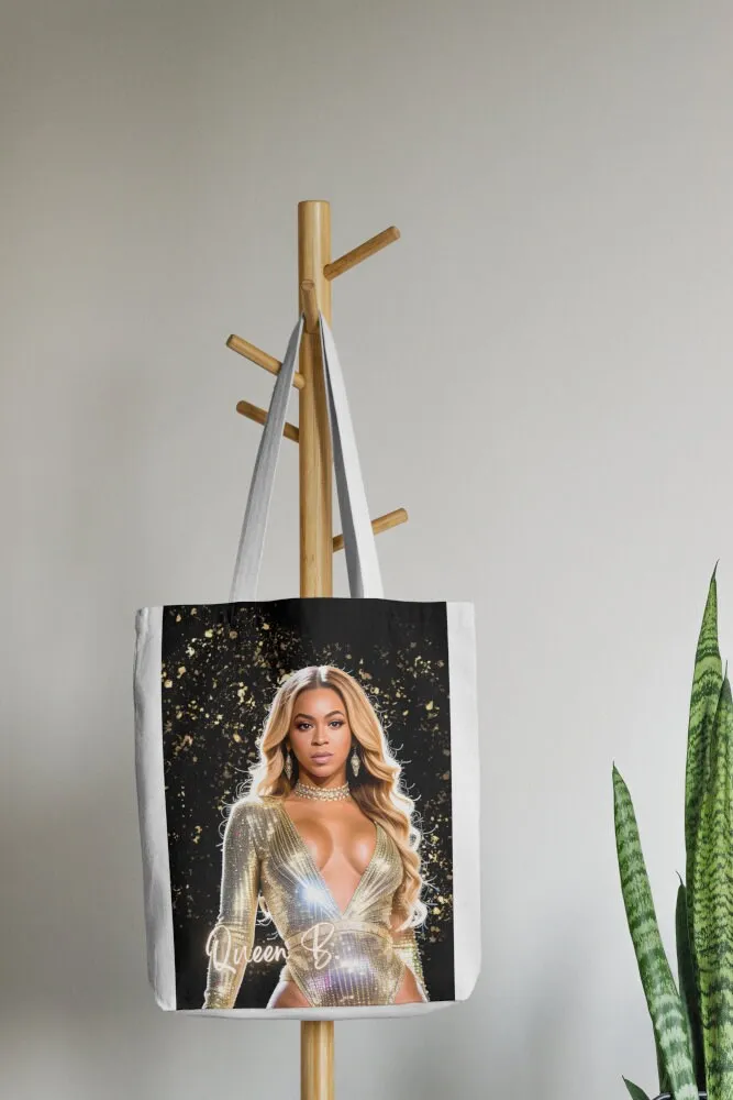 Queen B Beyonce Poster INSTANT DOWNLOAD Art Print, Hypebeast Poster, Pop Culture Wall Art, Hip Hop Lifestyle, Glam Decor, Black & Gold Print, Bey Hive