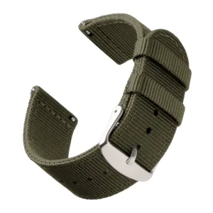 Quick Release Nylon Watch Band - Olive