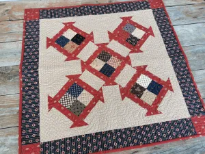 Rustic Wall Quilt or Table Topper in Civil War Fabrics