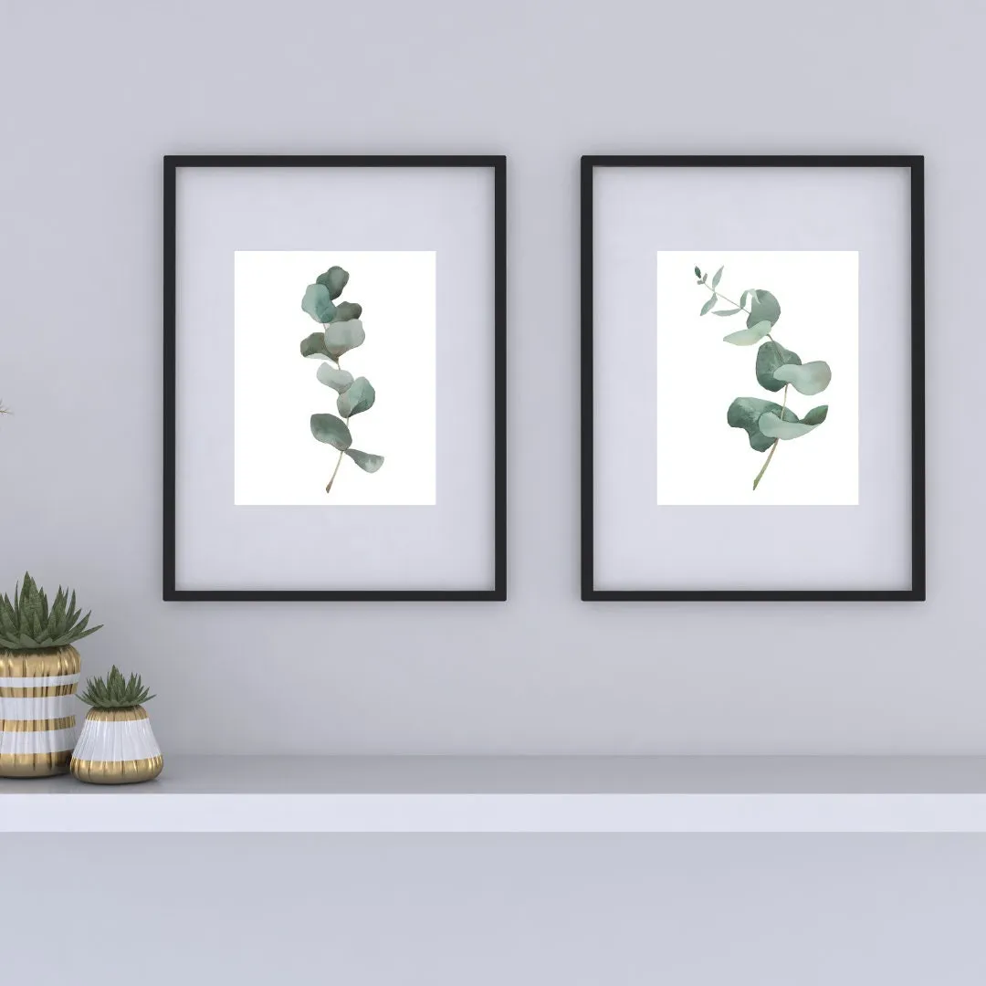 Sage Green Eucalyptus Wall Art Set Of 3 PRINTABLE ART, Botanical Wall Art, Boho Room Decor, Sage Green Wall Prints