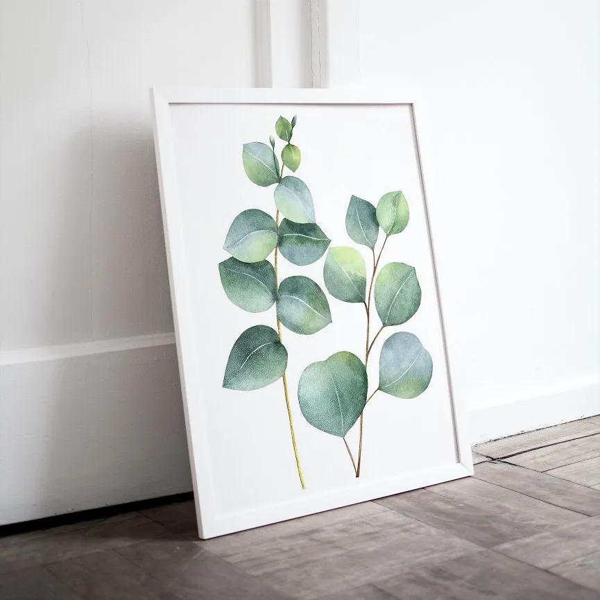 Sage Green Eucalyptus Wall Art Set Of 3 PRINTABLE ART, Botanical Wall Art, Boho Room Decor, Sage Green Wall Prints