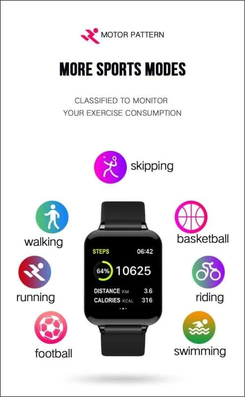 Sport Smart Watch Fitness Bracelet