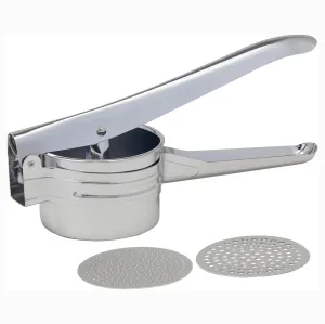 Stainless Steel Potato Ricer with 2 Interchangeable Blades